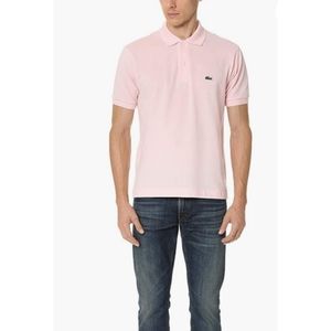 Lacoste Men's Flamingo Pink Short-Sleeve Pique Polo Shirt